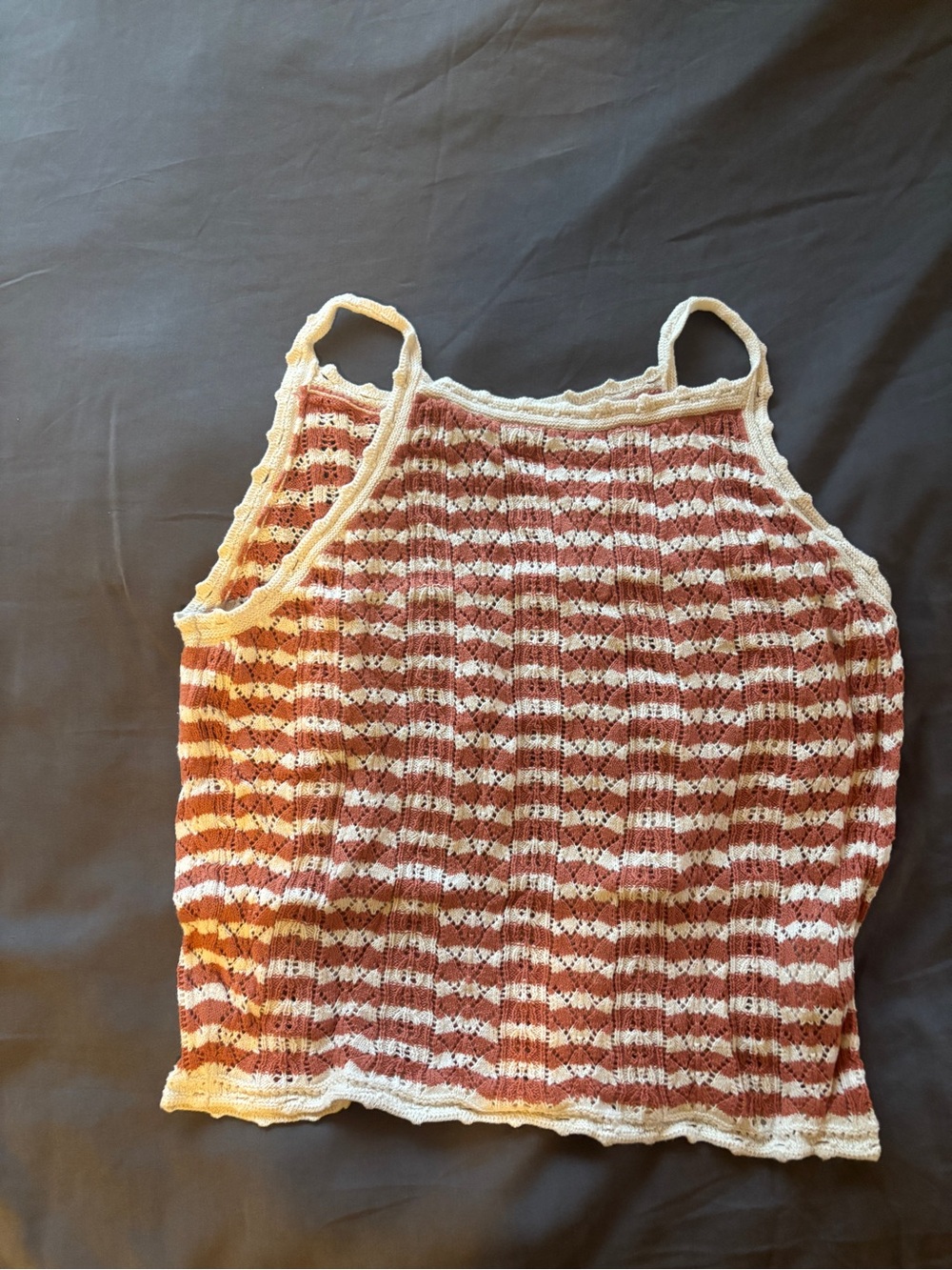 American Eagle cotton crochet tank top